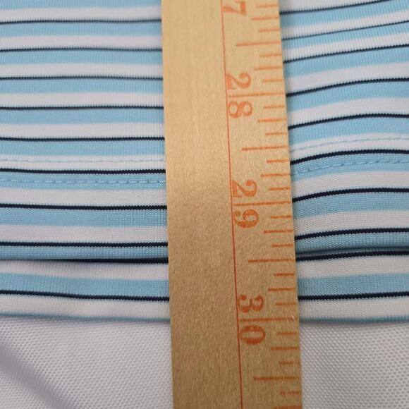 Callaway Opti Dry Men Polo Shirt Blue Stripe Golf Outdoor Activewear Wicking L - Picture 6 of 12